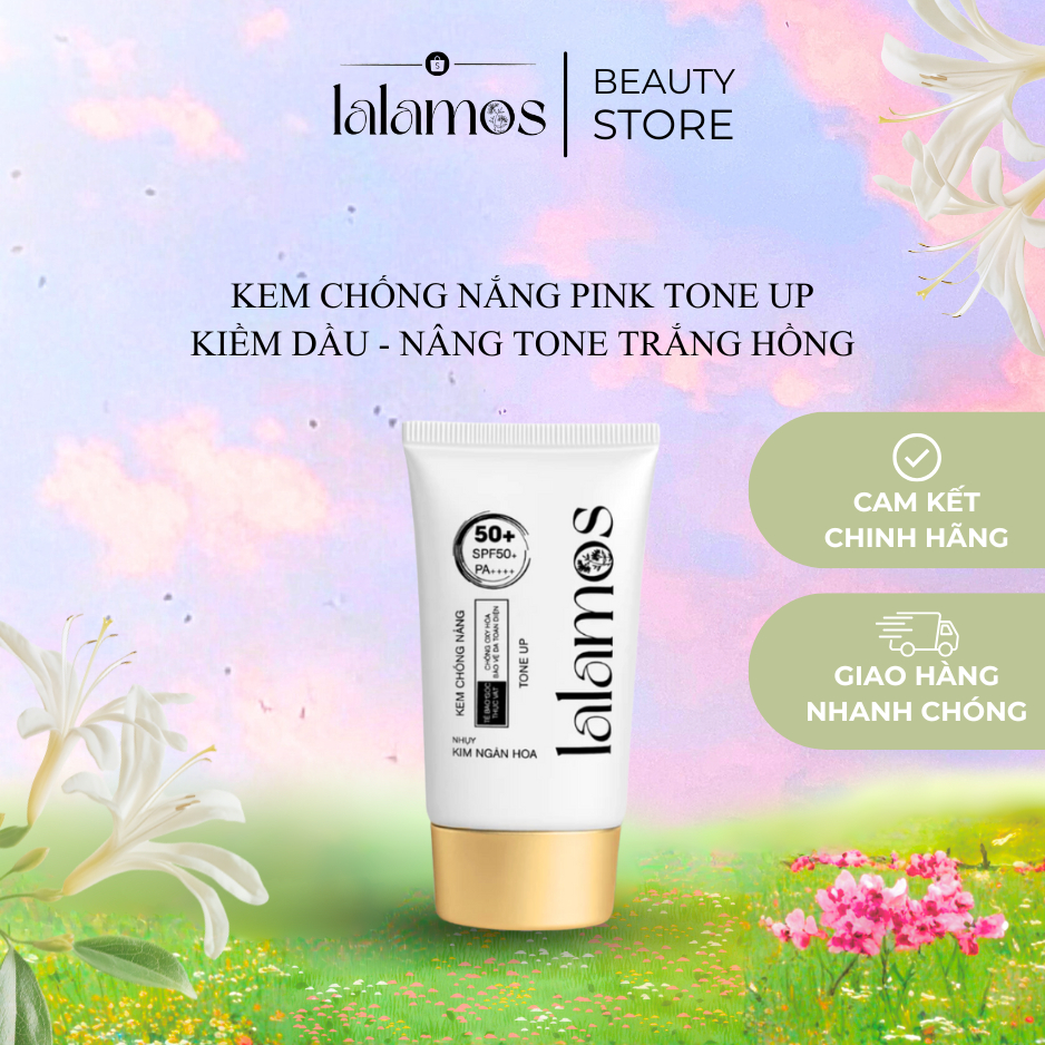 Kem Chống Nắng Lalamos Nhụy Kim Ngân Hoa Nâng Tone SPF 50+ PA++++ 50ml