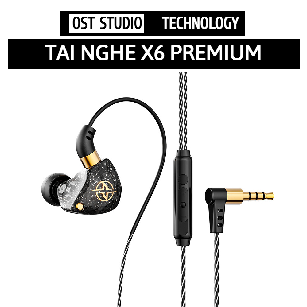Tai Nghe Nhét Tai X6 Premium, Chống Ồn Cực Tốt, Âm Thanh Super Bass. Tai Nghe Gaming X6 Độ Bền Cao, 