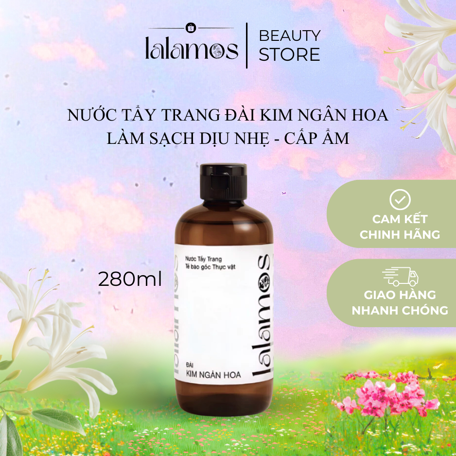 Nước Tẩy Trang Lalamos Đài Kim Ngân Hoa Sạch Sâu 280ml
