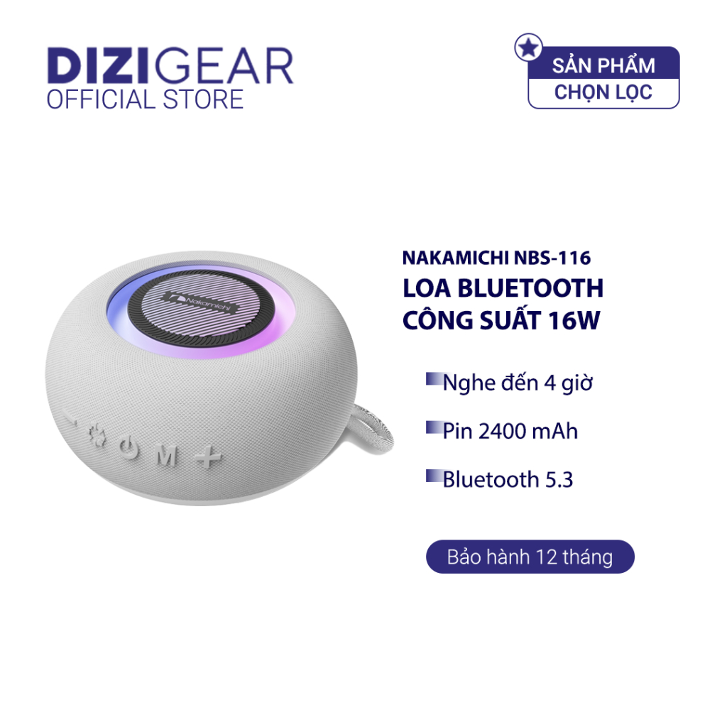 Loa Bluetooth NAKAMICHI NBS-116, BT 5.3, Công Suất 8W*2, Pin 2400 mAh, Nghe Đến 4H - Hàng Chính Hãng | BigBuy360 - bigbuy360.vn