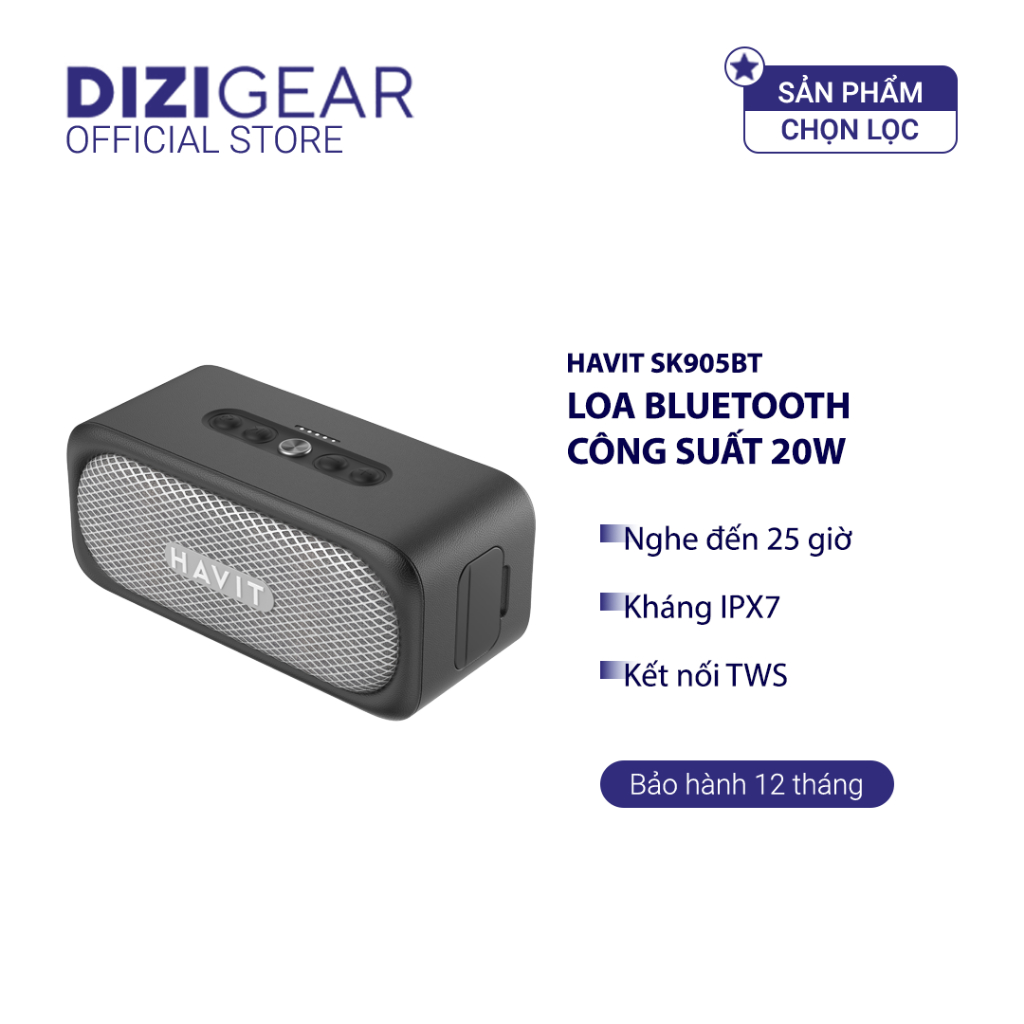 Loa Bluetooth HAVIT SK905BT, BT 5.3, Công Suất 20W, Kháng IPX7, Kết Nối Dual, Nghe Nhạc Đến 25H - Hàng Chính Hãng | BigBuy360 - bigbuy360.vn
