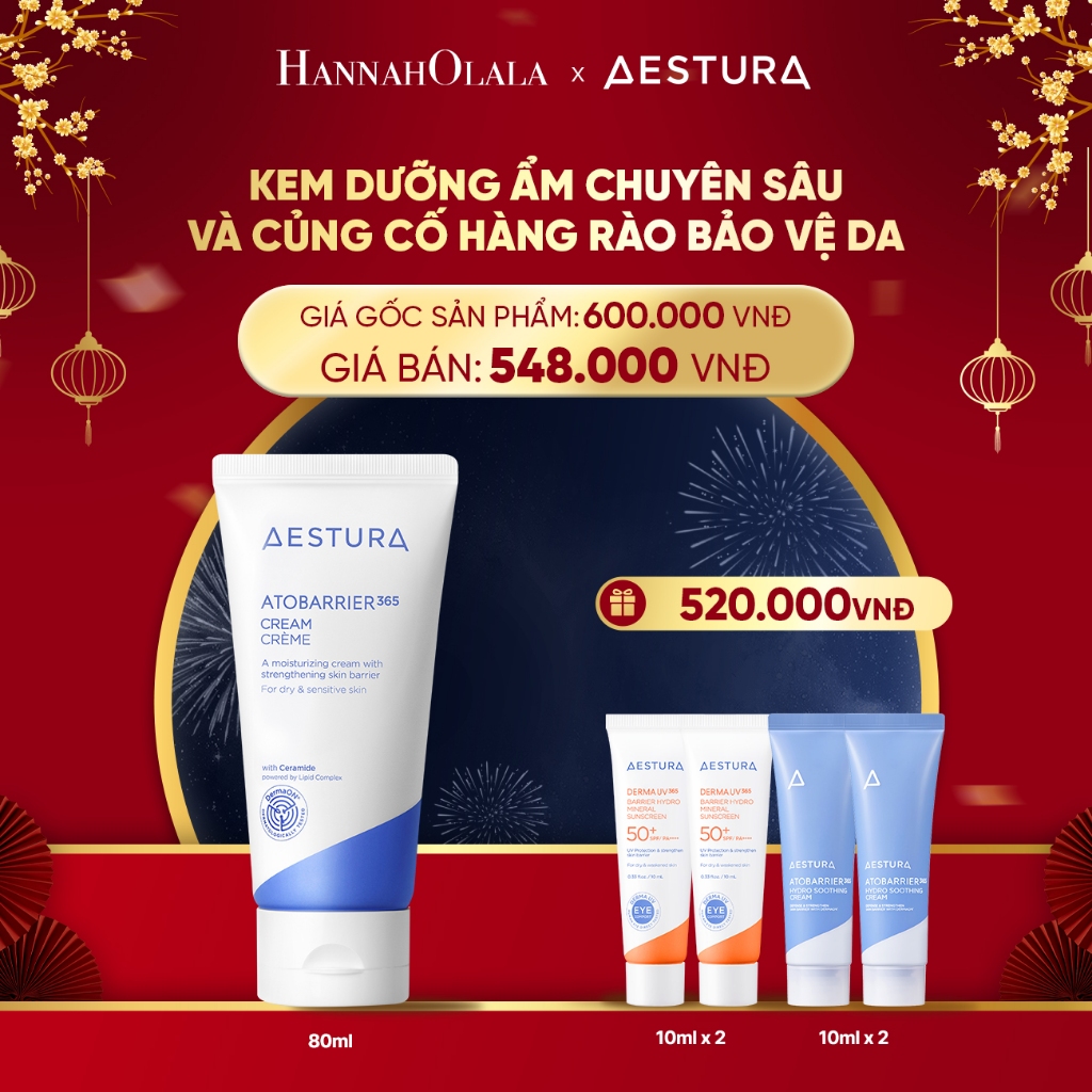 [AESTURA x HANNAH OLALA] Kem dưỡng ẩm phục hồi và chăm sóc hàng rào bảo vệ da AESTURA ATOBARRIER365 