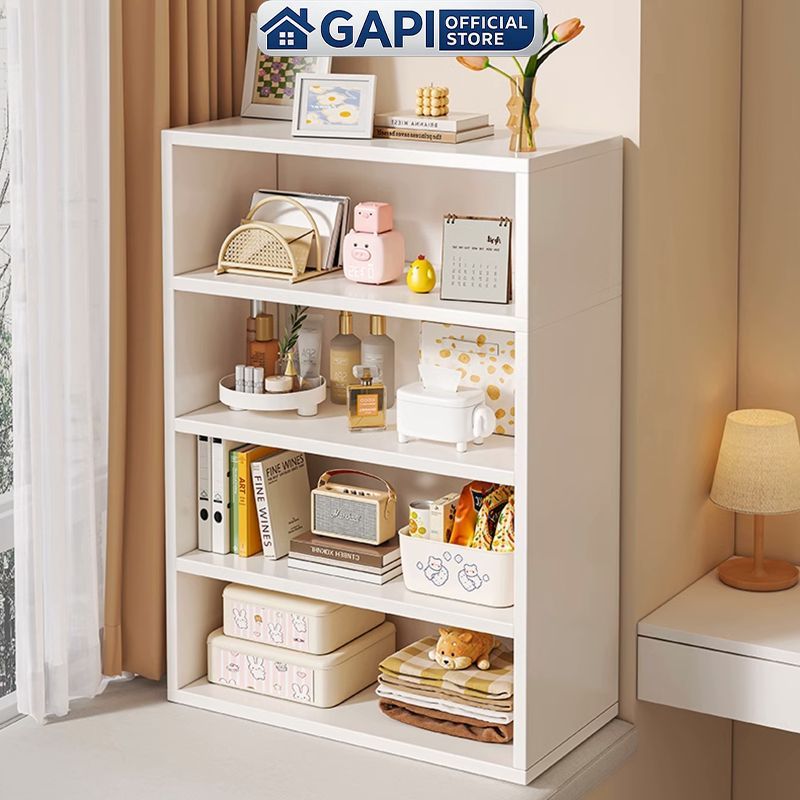 ( Hỏa tốc ) Kệ sách đa năng chất liệu gỗ MDF màu full trắng decor góc làm việc - GA30