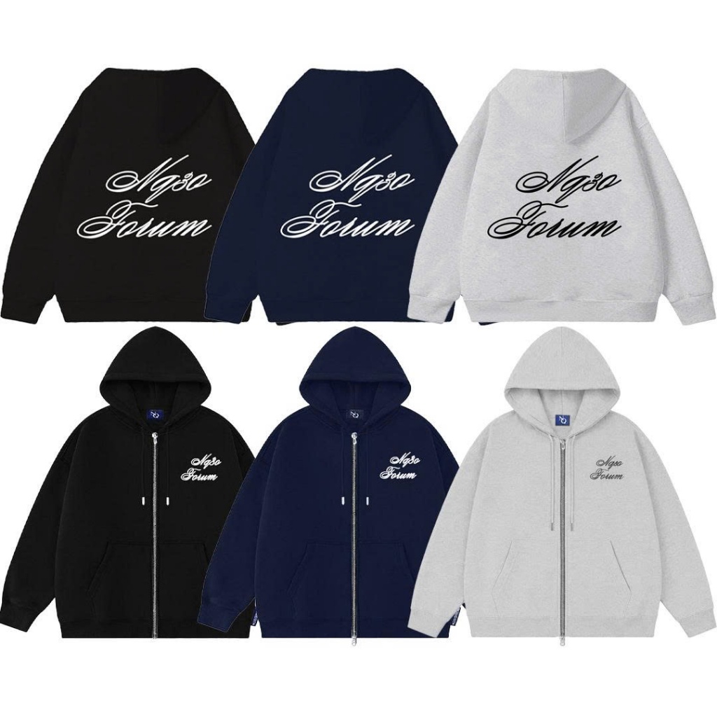 Áo Khoác Hoodie Zip NỈ Chân Cua Thêu Nổi NQ30 MASHA