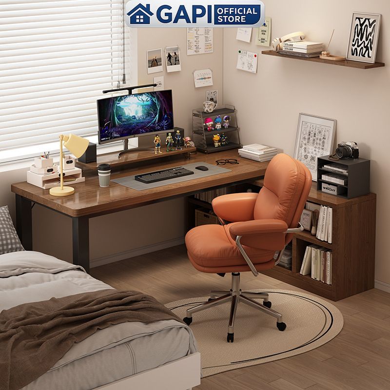 Bàn làm việc kết hợp kệ sách tiện lợi  phong cách Gaming thương hiệu GAPI - GM131