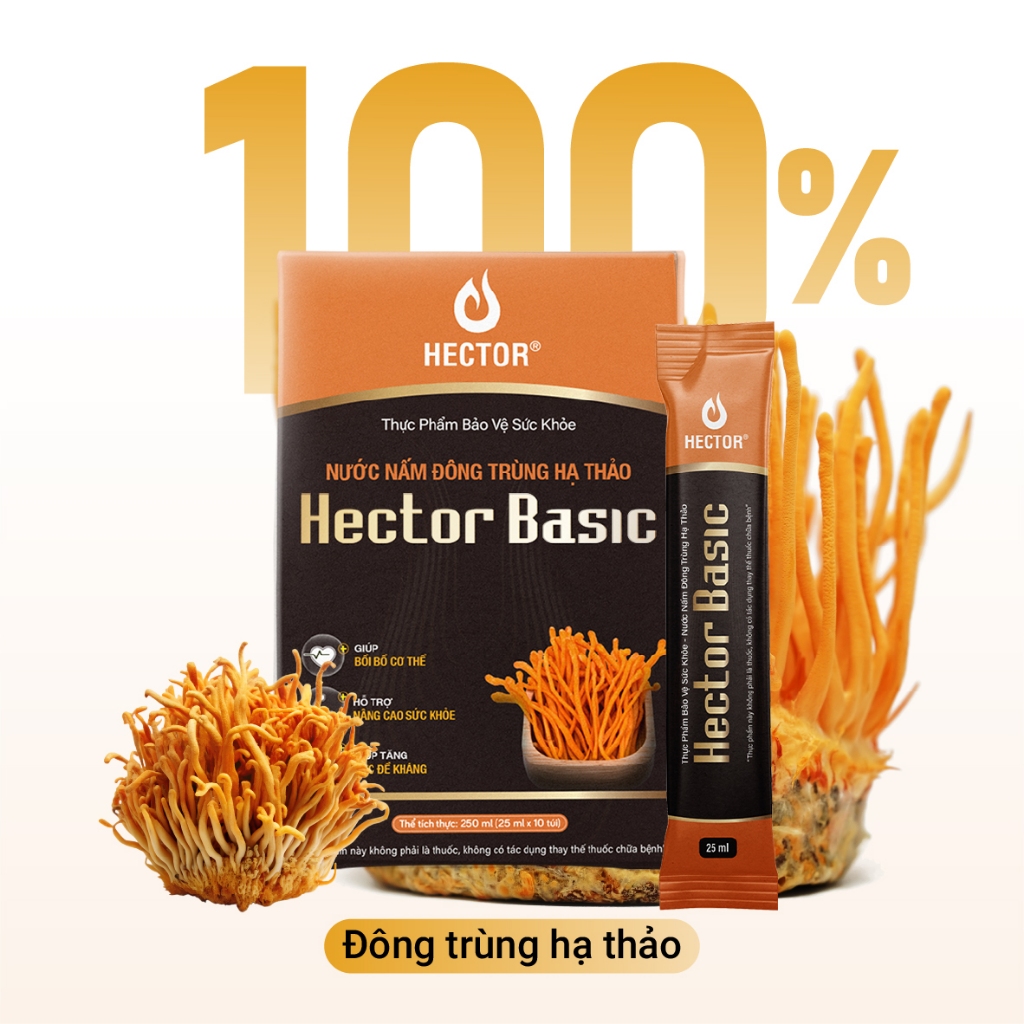 Nước nấm đông trùng hạ thảo hector basic giúp bồi bổ cơ thể tăng sức đề kháng