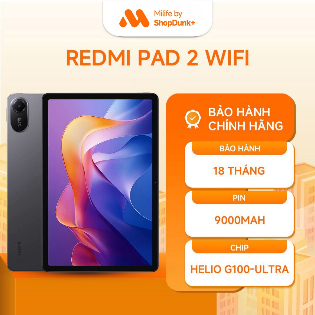 Máy Tính Bảng Xiaomi Redmi Pad 2 Wifi (4+128GB | 6+128GB) Chính Hãng BH 18 Tháng
