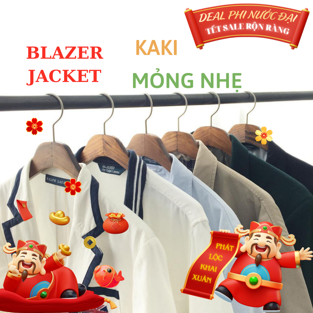 [𝐅𝐑𝐄𝐄 𝐒𝐇𝐈𝐏] [ 50 mẫu ] Áo BLAZER/JACKET kaki mỏng nhẹ style vintage, công sở Nhật,Hàn - secondhand (2hand)-COB.vintage