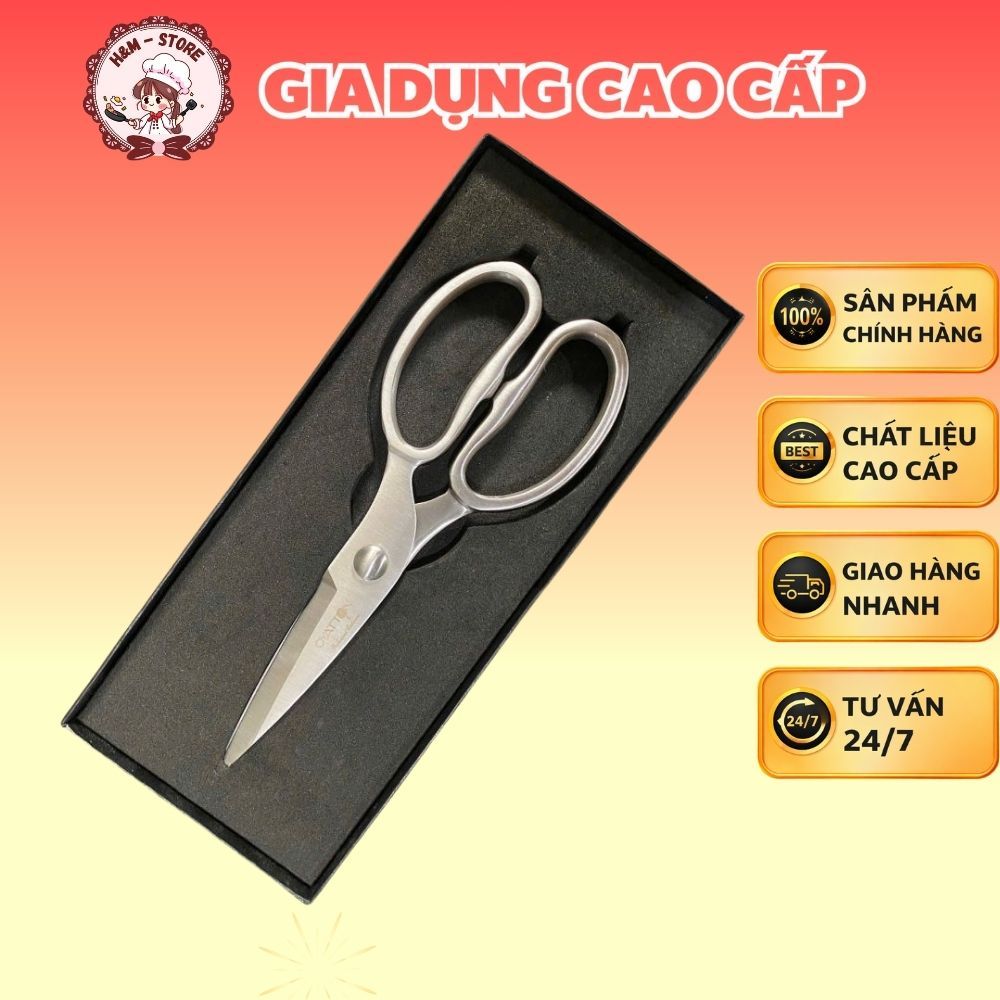 Kéo OYATTON Bằng Thép Không Gỉ 4CR13 Cắt Thịt Lọc Thịt Cắt Thực Phẩm Cắt Gà Kéo Đa Năng