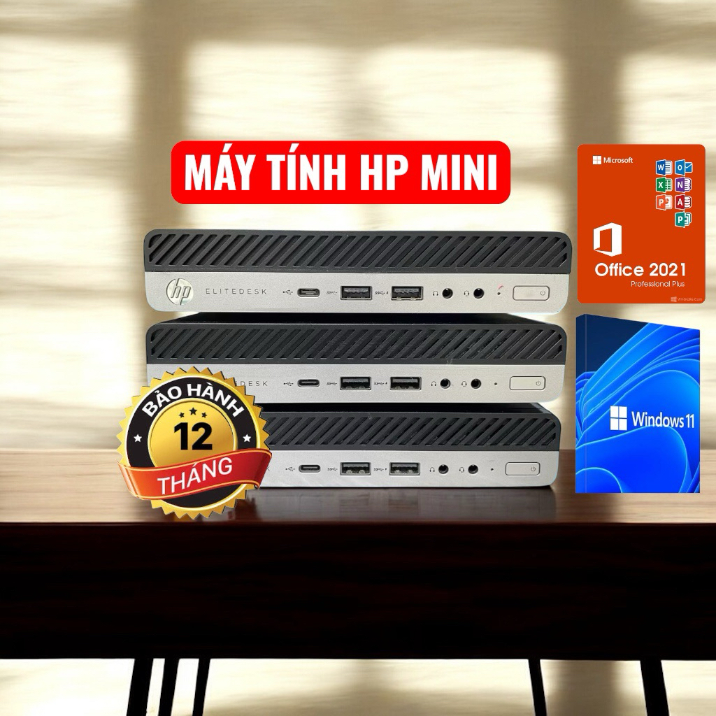 Máy tính PC mini HP - Hp 800G4 - i3 8100T, i3 9100T, i5 8500T,i5 9500T,i7 8700T, ssd nvme ,Ram ddr4