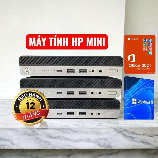 Máy tính HP mini 800G3 Bản Non T ,cpu core i3 6100,7100, i5 6500,7500, i7 6700,7700 wifi 5G / blueto