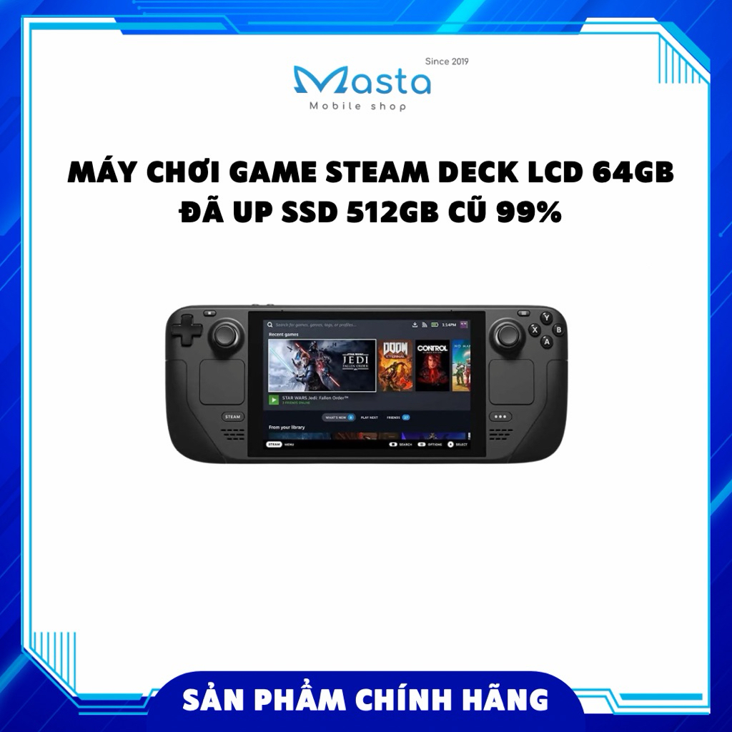 Máy chơi game Steam Deck LCD 64GB UP 512GB SSD 99% - PC Handheld