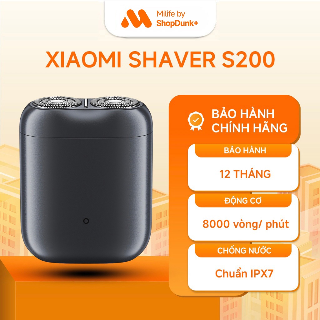 Máy Cạo Râu Điện Xiaomi Electric Shaver S200 Chính Hãng BH 12 Tháng