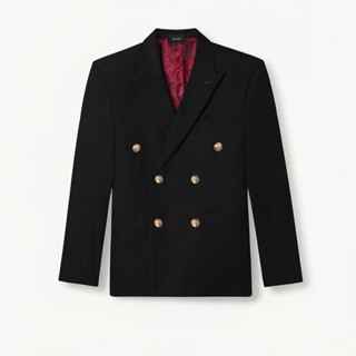 Áo Blazer 6 Cúc Đồng Phối Lót Gấm Đỏ Cao Cấp - Wanes Gold Button DB Blazer, Đệm Vai Dày, Chiết Eo Tôn Dáng, Đứng Form