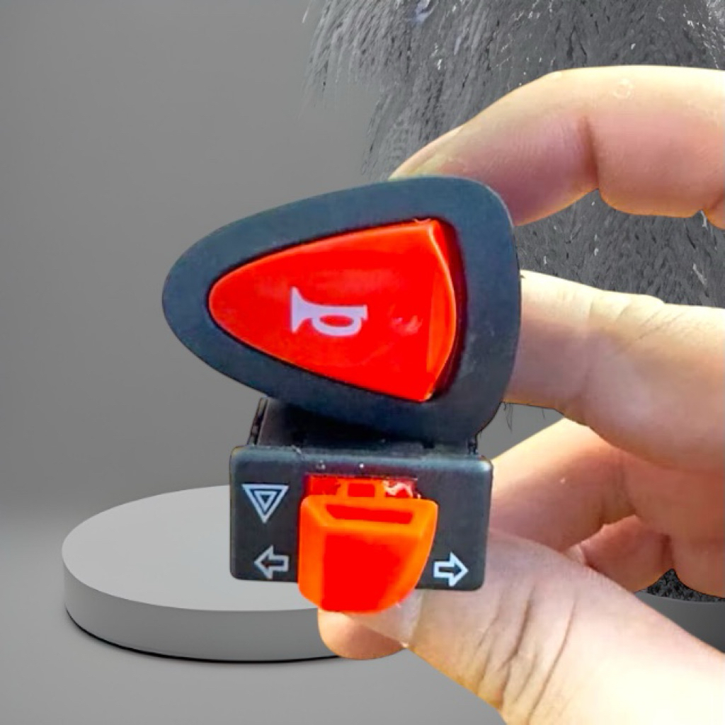 Bộ Công Tắc Hazza,Công Tắc Còi Màu Đỏ Lắp Đặt Wave 110 Cực Hót.