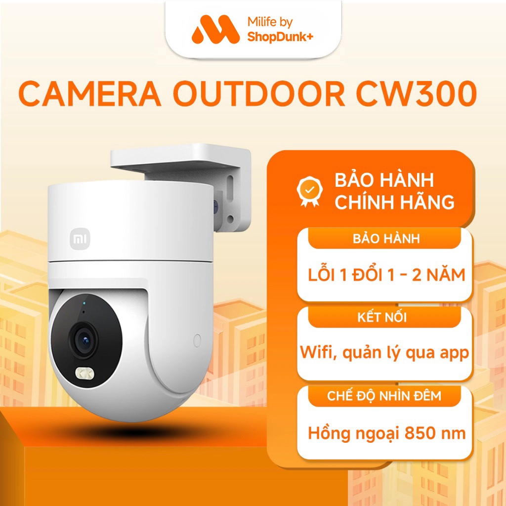 Camera Ngoài Trời Xiaomi Outdoor Camera CW300 EU Chính Hãng BH 2 Năm