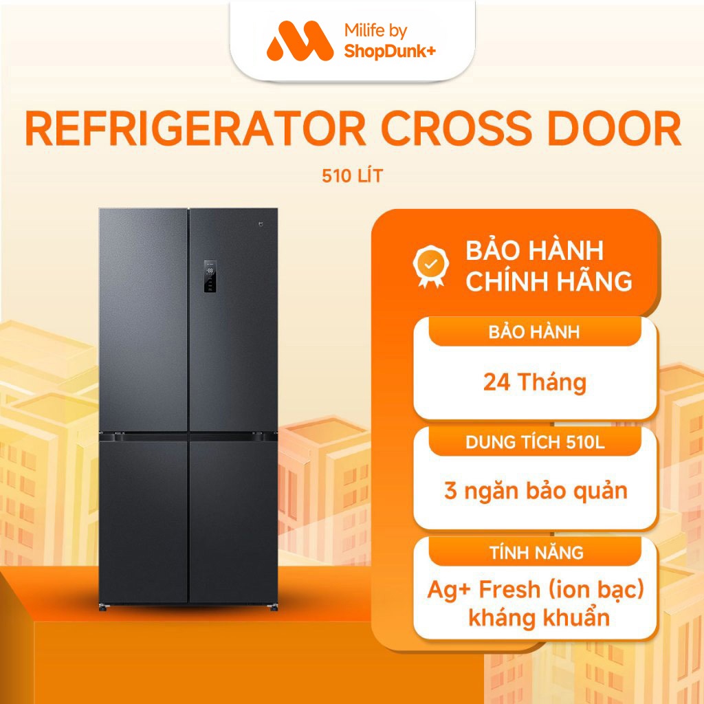 Tủ Lạnh Xiaomi Mijia Cross Door 510L Bảo Hành 24 Tháng