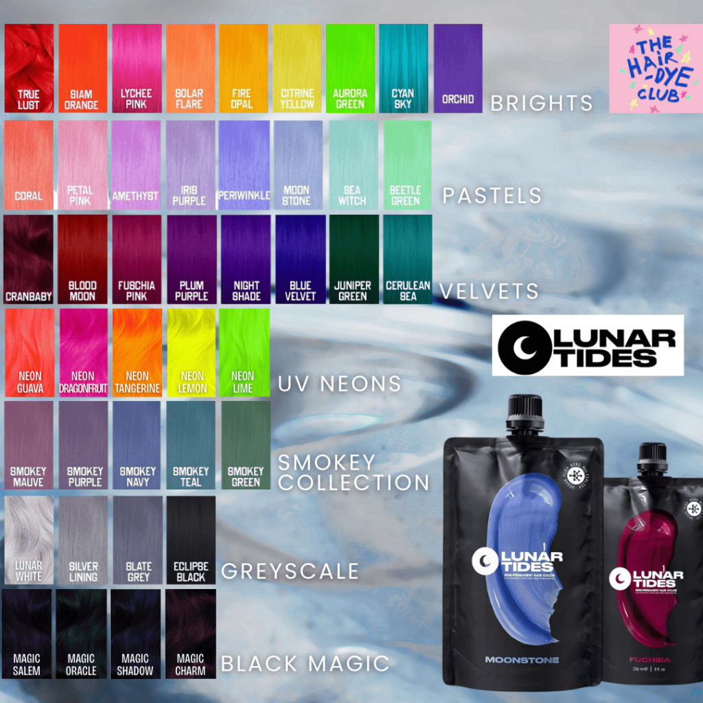 [BAO BÌ MỚI] Thuốc nhuộm tóc Semi-permanent Thuần chay LUNAR TIDES hàng US