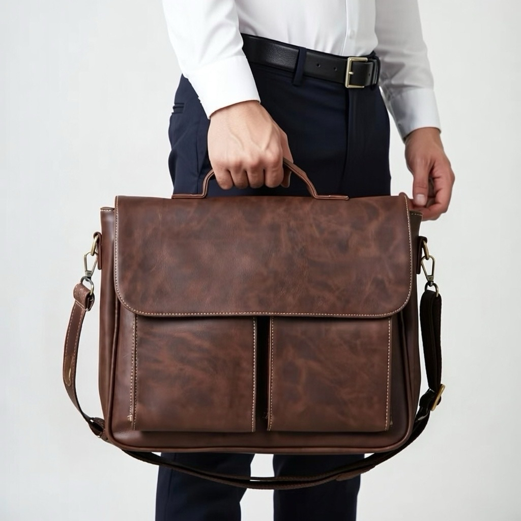 Cặp công sở nam cao cấp SKing Store – Túi đựng hồ sơ laptop 15 inch, túi văn phòng da chống nước