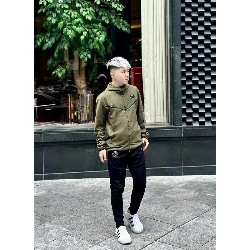 Bộ Nỉ Rằn Ri Mới Nhất Thu Đông Thêu Logo Ngực Cực Đẹp - Bộ Quần Áo Nam Thu ĐÔNG HOT TREND