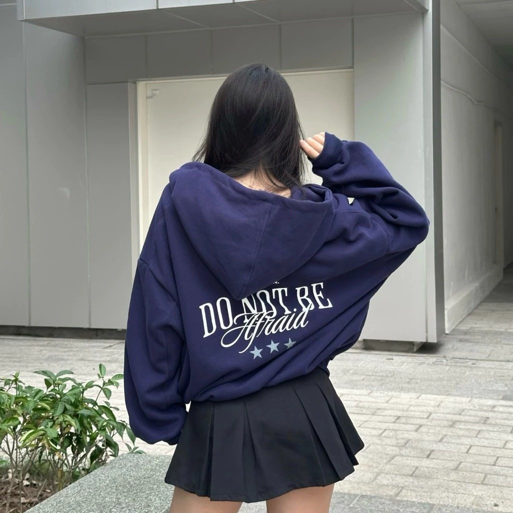 Áo Khoác Hoodie Zip In Lụa Viralwear Form Boxy Unisex Chất Nỉ 2 Da Cotton Dày Dặn, Mềm Mịn, Thoáng Khí Mặc Được Bốn Mùa | BigBuy360 - bigbuy360.vn