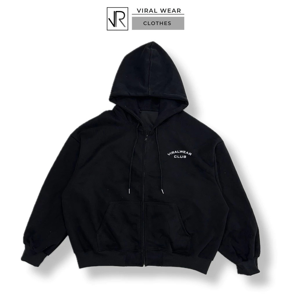Áo Khoác Hoodie Zip In Lụa Viralwear Form Boxy Unisex Chất Nỉ 2 Da Cotton Dày Dặn, Mềm Mịn, Thoáng Khí Mặc Được Bốn Mùa | BigBuy360 - bigbuy360.vn