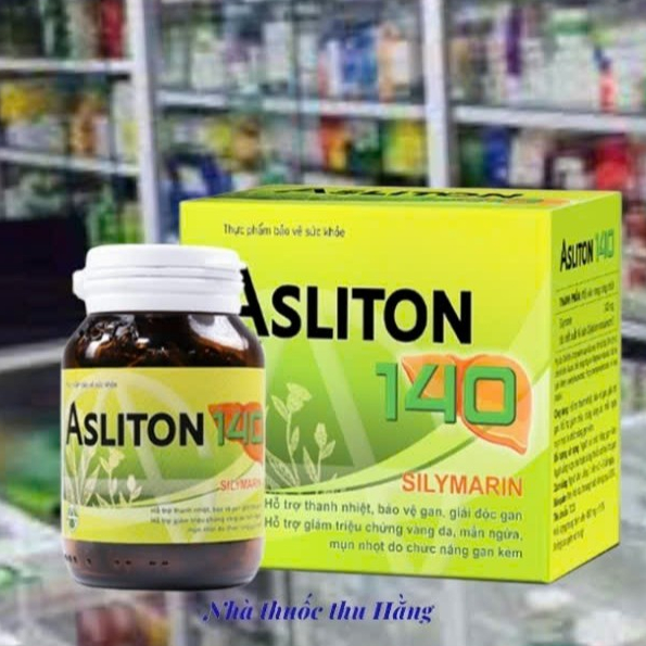 Viên bổ gan Asliton 140 (lọ 90 viên)-hỗ trợ giải độc, hạ men gan, giảm mụn nhọt mẩn ngứa