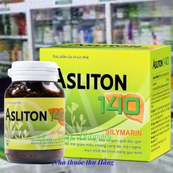 Viên bổ gan Asliton 140 (lọ 90 viên)-hỗ trợ giải độc, hạ men gan, giảm mụn nhọt mẩn ngứa