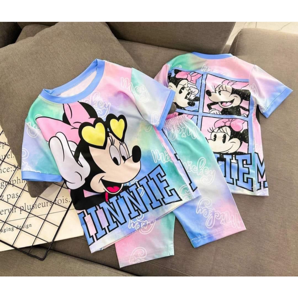 (8-40Kg)Đồ Bộ Bé Gái in hình 3D cho Bé Gái chất liệu THUN LẠNH-Bộ lửng BGL41