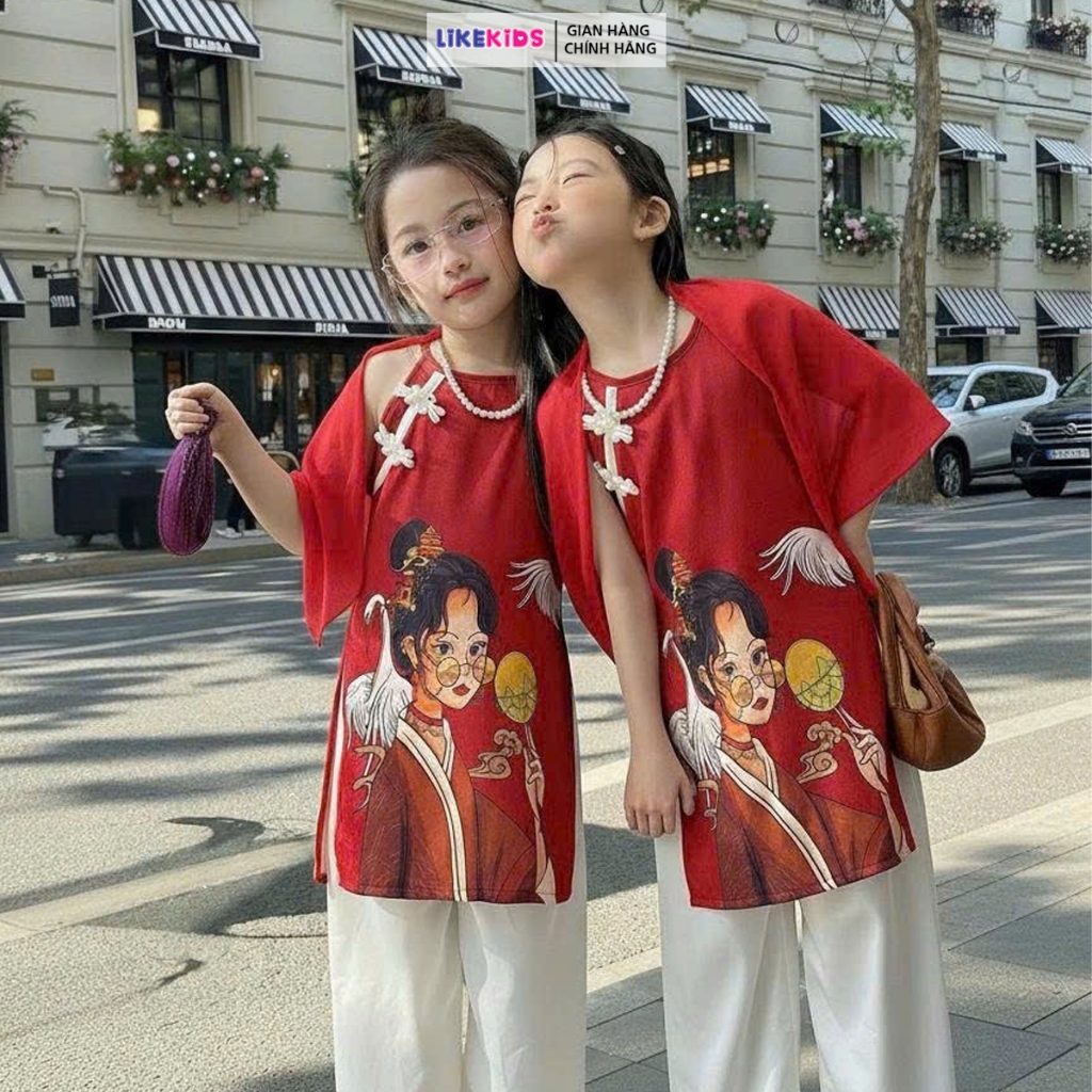 SET YẾM cho bé gái kiểu dáng TRUNG HOA LikeKids V76