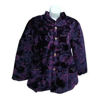 Áo khoác nhung cho bà (HÀNG SẴN ẢNH THẬT)