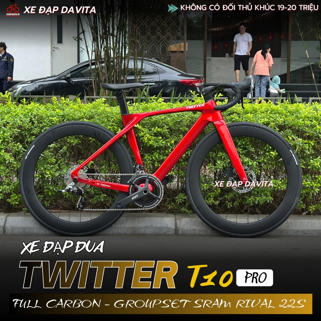 Road Bike Twitter T10 pro 2026 full carbon + Sram rival 2x11