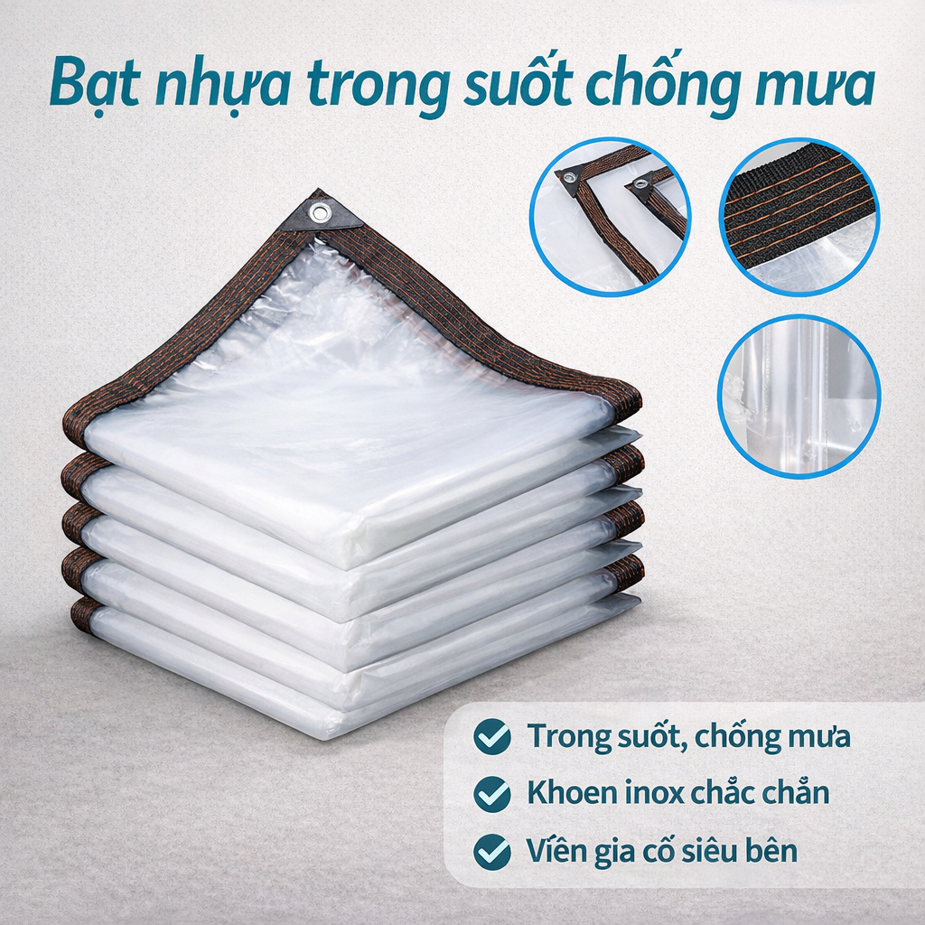 Bạt PVC trong suốt chống mưa siêu dày
