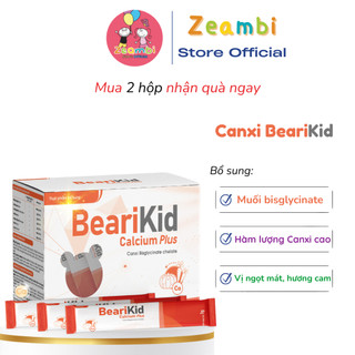 TPBS Canxi Bearikid PLus - Canxi Zeambi hữu cơ dạng bột, Hộp 15 gói