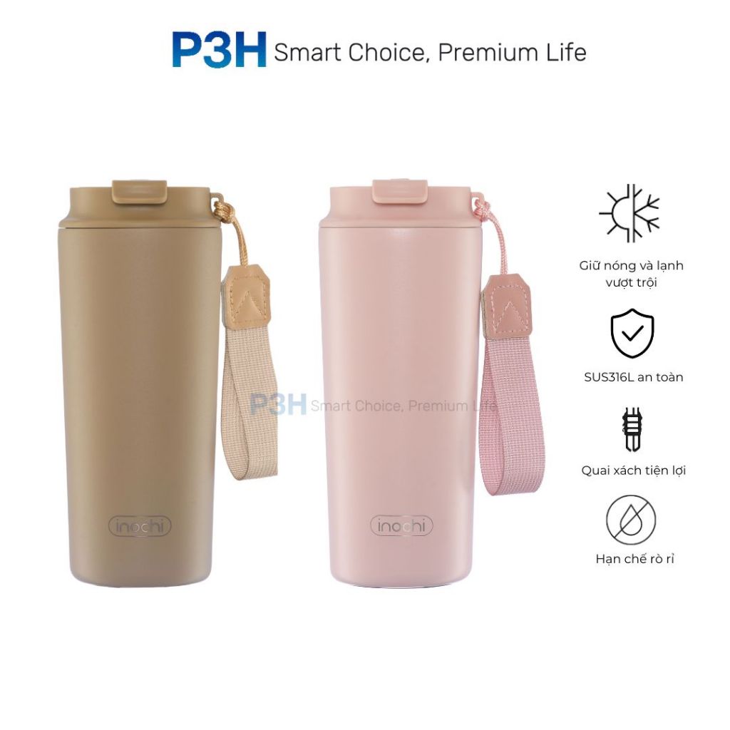 Bình Giữ Nhiệt Inochi Fuji Pace 540ml Inox 316 Cao Cấp dây xách tiện lợi P3H Store