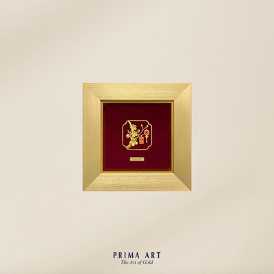 Tranh treo tường Mỹ Nghệ Phủ Vàng 24K PRIMA ARTHoa mai vàng - Size 13.5x13.5cm- VCG-0144-01
