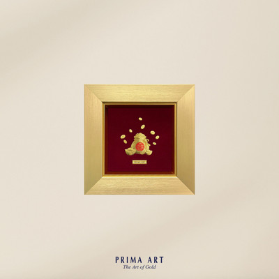 Tranh treo tường Mỹ Nghệ Phủ Vàng 24K PRIMA ART Túi Kim Ngân - Size 13.5x13.5cm- VCG-0147-01