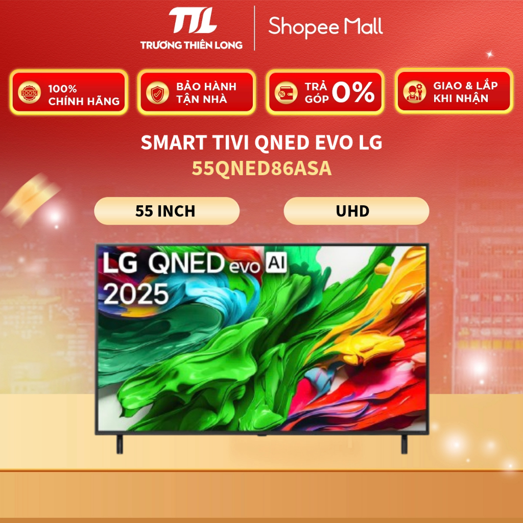 55QNED86ASA - Smart Tivi QNED evo LG AI 4K 55 inch 55QNED86ASA [FREESHIP HCM]
