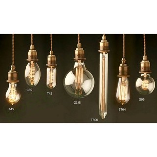 HCM-Bóng đèn Edison Vintage ST64  (Spiral - Filament) sợi đốt, dây tóc E27