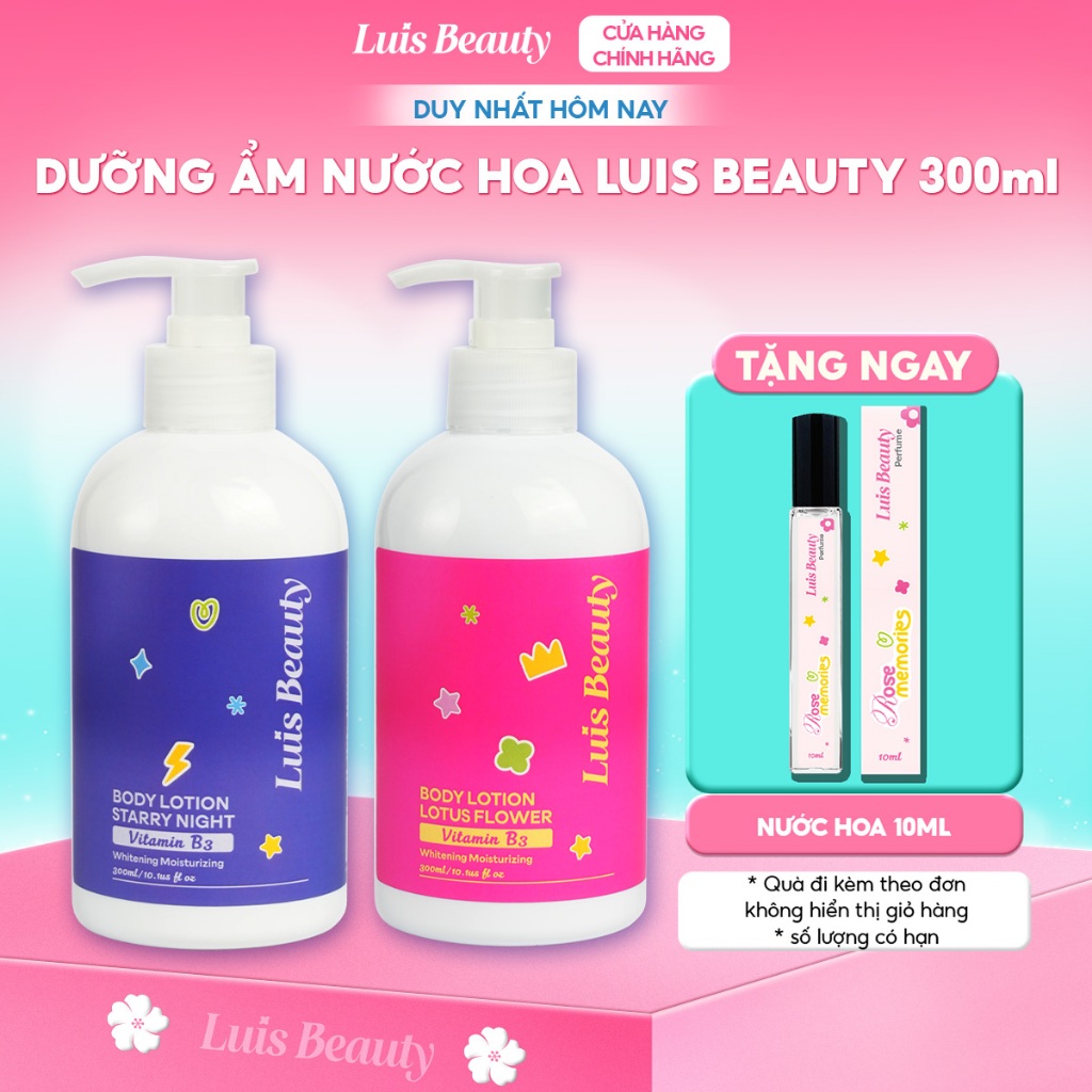 Sữa Dưỡng Thể Sáng Da Luis Beauty 300ml Cấp Ẩm, Dưỡng Da Hương Nước Hoa