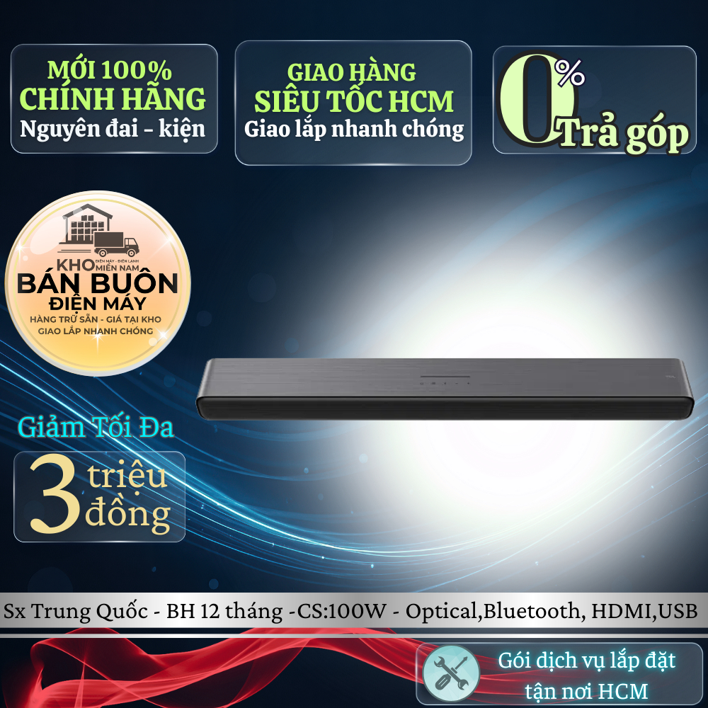 S45H loa thanh soundbar TCL S45H 100w kết nối Optical, USB, HDMI, Bluetooth, cắm điện dùng