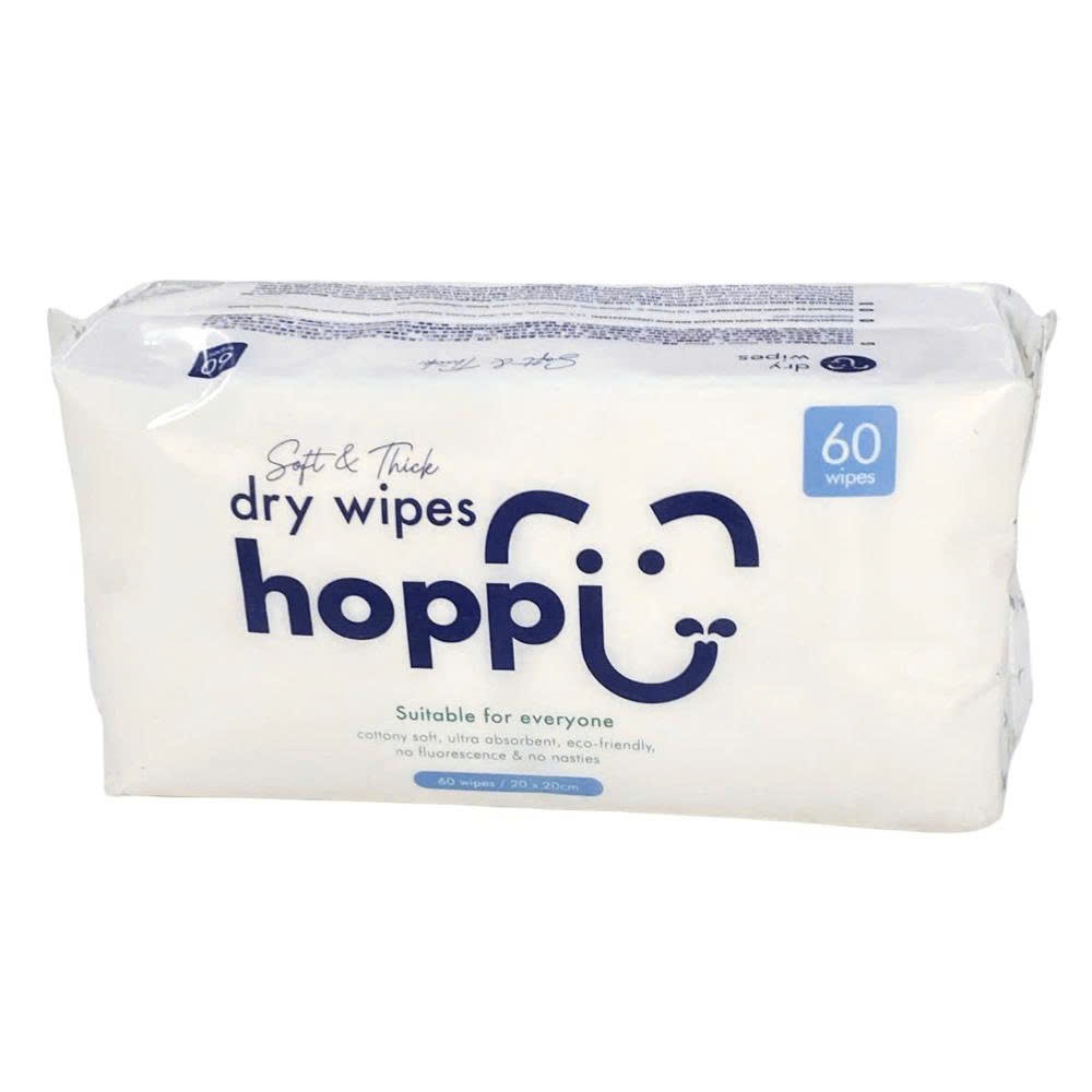 Khăn khô Hoppi cotton 60 tờ bản to