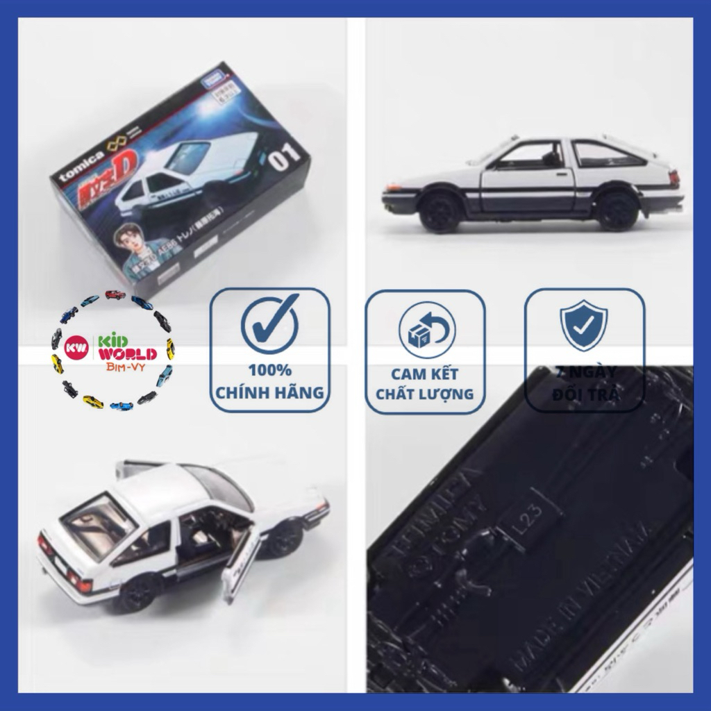 Xe mô hình Tomica Box Premium Unlimited 01 Initial D AE86 Trueno. No.01. Tỷ lệ 1:64.