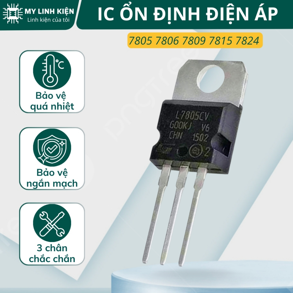 Ic Nguồn 7805 7806 7808 7809 7810 7812 7815 7818 7824 Chính Hãng Chất Lượng Cao