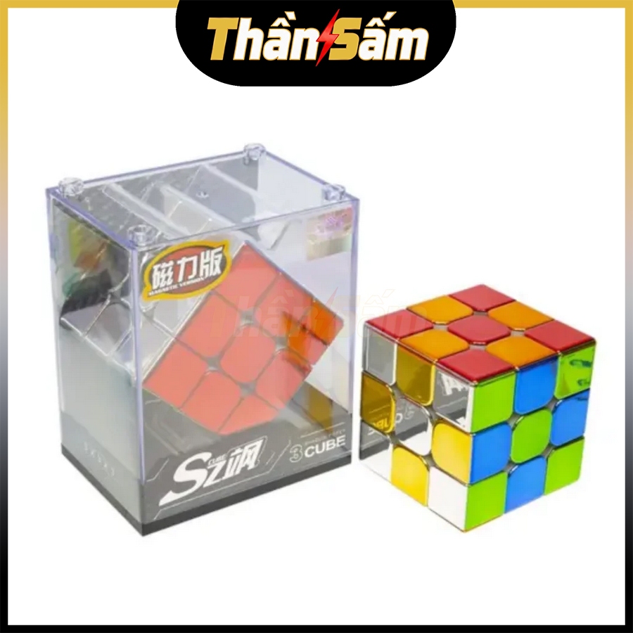 Rubik 3x3 Cyclone Boys Metallic 3x3 M Mạ Màu Kim Loại Có Nam Châm Rubic Đồ Chơi Trẻ Em