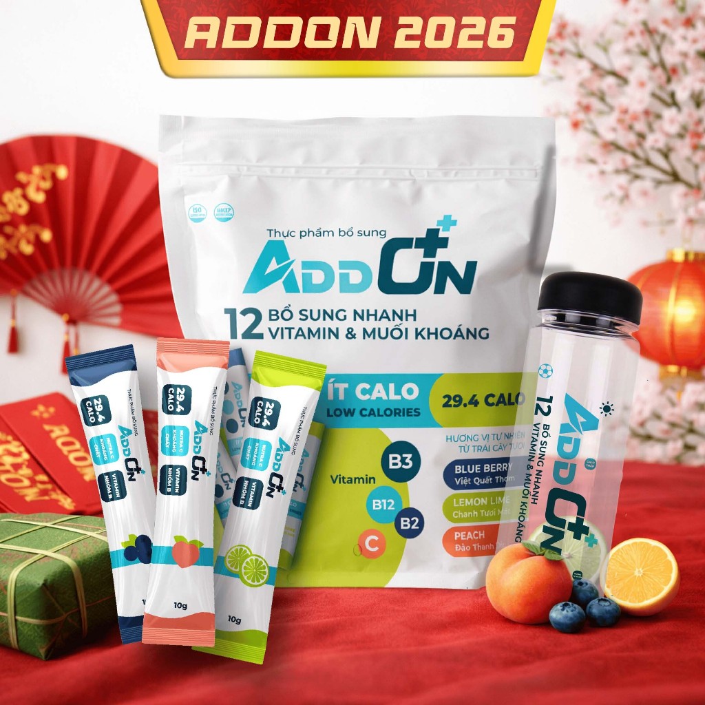 Bột Điện Giải ADDON Vị Tổng Hợp 29 Calo Bù Muối Khoáng