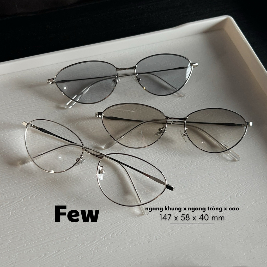 [ Few ] Gọng kính kim loại oval Few. Thiết kế vát nhẹ mắt mèo ôm dáng mặt, dễ mang. Hidi Studio Eyew