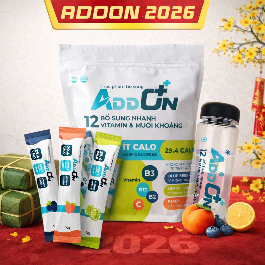 Bột Uống Điện Giải Thể Thao ADDON Vị Tổng Hợp Ít Calo Bù Nước, Bổ Sung Muối Khoáng Hỗ Trợ Phục Hồi