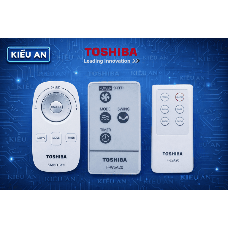 Hàng ZIN- Điều khiển /Remote quạt TOSHIBA, Điều khiển quạt cây, Quạt treo tường TOSHIBA Chính Hãng