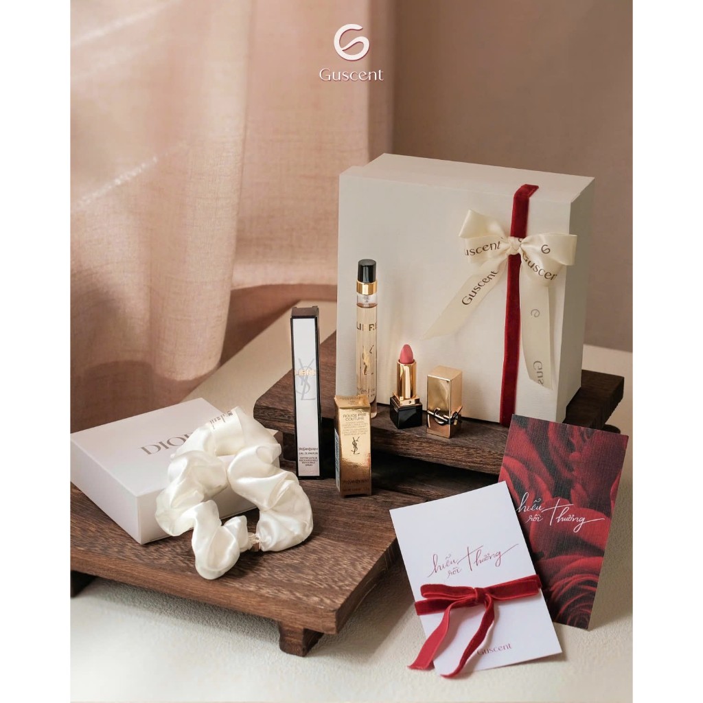 [GUSCENT] SET QUÀ TẶNG VALENTINE TÌNH NHÂN CHO BẠN GÁI MỸ PHẨM NƯỚC HOA PREMIUM GỒM THIỆP VÀ HỘP QUÀ